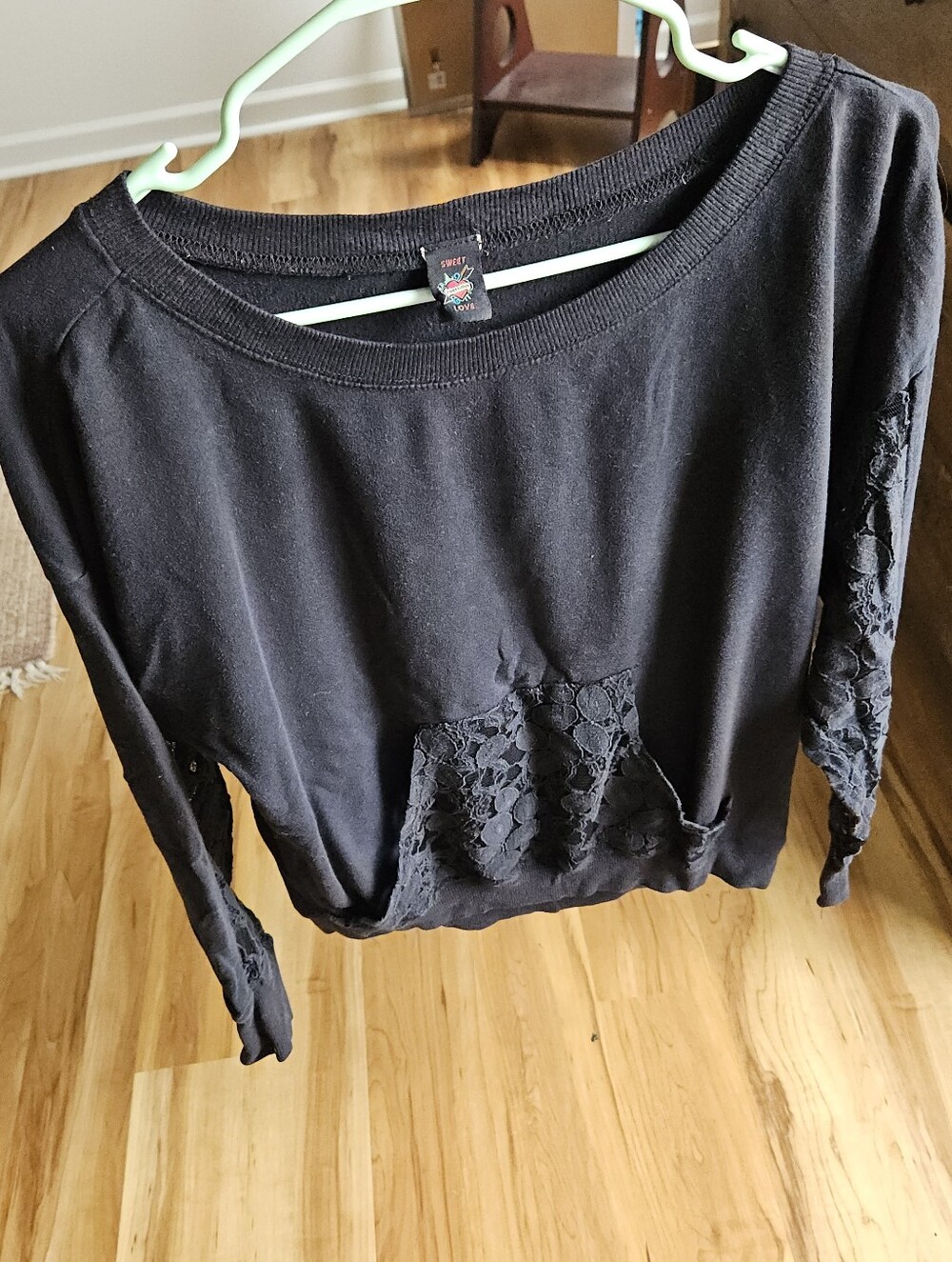 One Of A Kind Hand Painted Moon Phase Fox Pullover - Picture 5 of 6